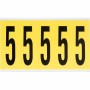 Brady 3460-5 etichetta autoadesiva Rettangolo Rimovibile Nero, Giallo 5 pz (034605)