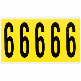 Brady 3460-6 etichetta autoadesiva Rettangolo Rimovibile Nero, Giallo 5 pz (034606)