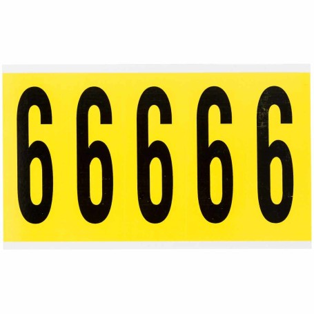 Brady 3460-6 etichetta autoadesiva Rettangolo Rimovibile Nero, Giallo 5 pz (034606)