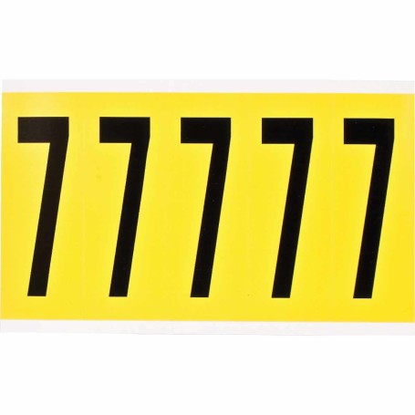 Brady 3460-7 etichetta autoadesiva Rettangolo Permanente Nero, Giallo 5 pz (034607)