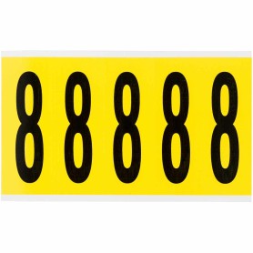 Brady 3460-8 etichetta autoadesiva Rettangolo Rimovibile Nero, Giallo 5 pz (034608)