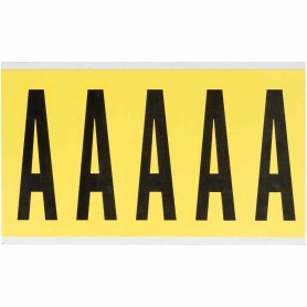 Brady 3460-A etichetta autoadesiva Rettangolo Rimovibile Nero, Giallo 5 pz (034611)