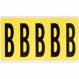 Brady 3460-B etichetta autoadesiva Rettangolo Rimovibile Nero, Giallo 5 pz (034612)