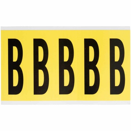 Brady 3460-B etichetta autoadesiva Rettangolo Rimovibile Nero, Giallo 5 pz (034612)