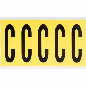 Brady 3460-C etichetta autoadesiva Rettangolo Rimovibile Nero, Giallo 5 pz (034613)