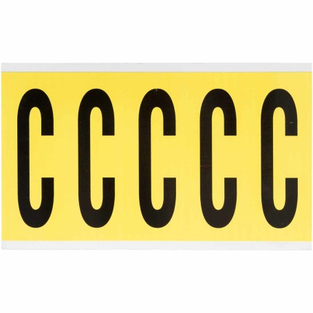 Brady 3460-C etichetta autoadesiva Rettangolo Rimovibile Nero, Giallo 5 pz (034613)