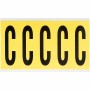 Brady 3460-C etichetta autoadesiva Rettangolo Rimovibile Nero, Giallo 5 pz (034613)
