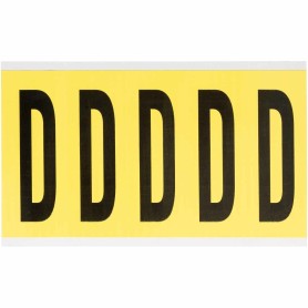 Brady 3460-D etichetta autoadesiva Rettangolo Rimovibile Nero, Giallo 5 pz (034614)