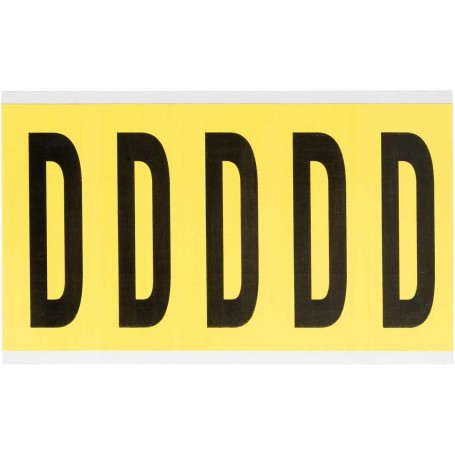 Brady 3460-D etichetta autoadesiva Rettangolo Rimovibile Nero, Giallo 5 pz (034614)