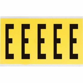 Brady 3460-E etichetta autoadesiva Rettangolo Rimovibile Nero, Giallo 5 pz (034615)
