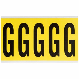 Brady 3460-G etichetta autoadesiva Rettangolo Rimovibile Nero, Giallo 5 pz (034617)