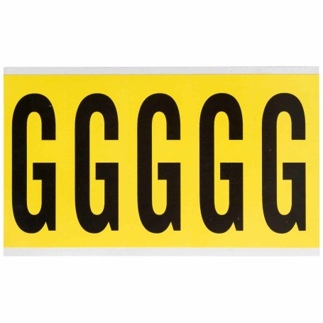 Brady 3460-G etichetta autoadesiva Rettangolo Rimovibile Nero, Giallo 5 pz (034617)