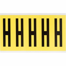 Brady 3460-H etichetta autoadesiva Rettangolo Rimovibile Nero, Giallo 5 pz (034618)