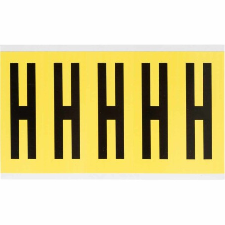Brady 3460-H etichetta autoadesiva Rettangolo Rimovibile Nero, Giallo 5 pz (034618)