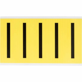 Brady 3460-I etichetta autoadesiva Rettangolo Rimovibile Nero, Giallo 5 pz (034619)