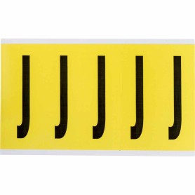 Brady 3460-J etichetta autoadesiva Rettangolo Rimovibile Nero, Giallo 5 pz (034620)