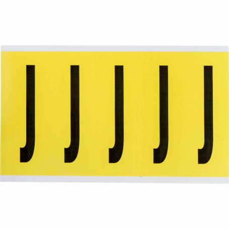 Brady 3460-J etichetta autoadesiva Rettangolo Rimovibile Nero, Giallo 5 pz (034620)