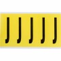 Brady 3460-J etichetta autoadesiva Rettangolo Rimovibile Nero, Giallo 5 pz (034620)