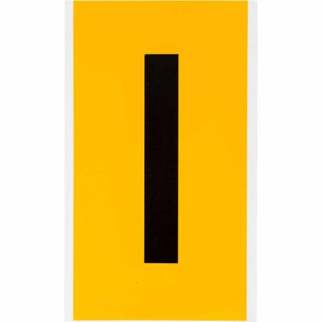 Brady 1570-I etichetta autoadesiva Rettangolo Permanente Nero, Giallo 25 pz (097578)
