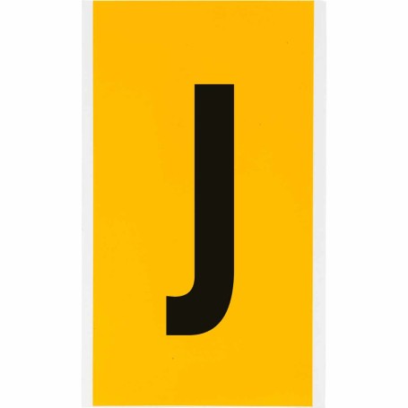 Brady 1570-J etichetta autoadesiva Rettangolo Permanente Nero, Giallo 25 pz (097579)