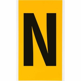 Brady 1570-N etichetta autoadesiva Rettangolo Permanente Nero, Giallo 25 pz (097583)