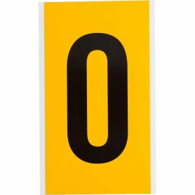 Brady 1570-O etichetta autoadesiva Rettangolo Permanente Nero, Giallo 25 pz (097584)