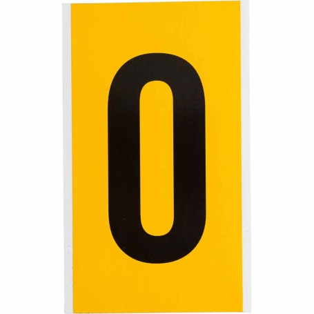 Brady 1570-O etichetta autoadesiva Rettangolo Permanente Nero, Giallo 25 pz (097584)