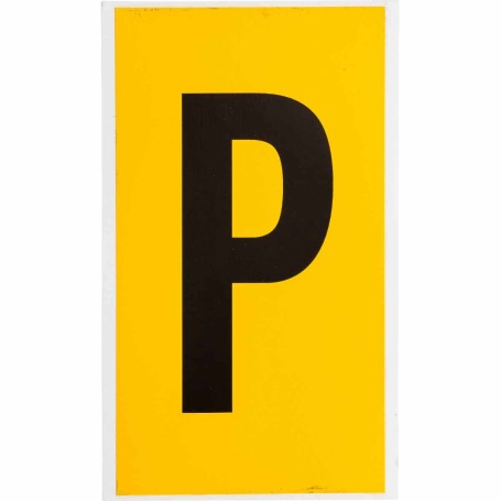 Brady 1570-P etichetta autoadesiva Rettangolo Permanente Nero, Giallo 25 pz (097585)
