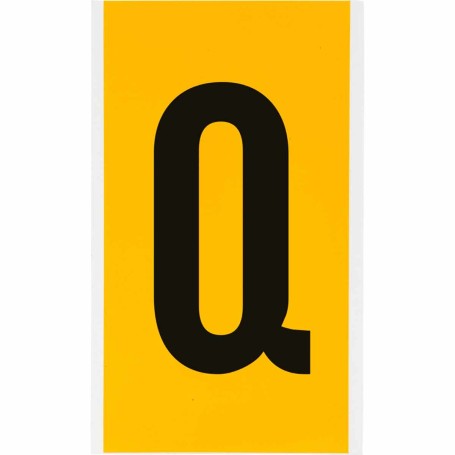 Brady 1570-Q etichetta autoadesiva Rettangolo Permanente Nero, Giallo 25 pz (097586)