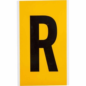 Brady 1570-R etichetta autoadesiva Rettangolo Permanente Nero, Giallo 25 pz (097587)