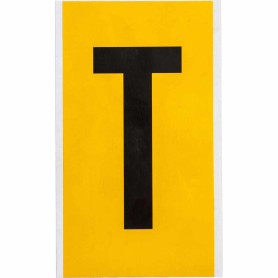 Brady 1570-T etichetta autoadesiva Rettangolo Permanente Nero, Giallo 25 pz (097589)