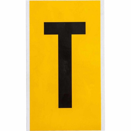 Brady 1570-T etichetta autoadesiva Rettangolo Permanente Nero, Giallo 25 pz (097589)