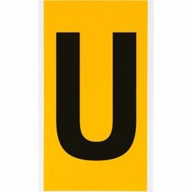 Brady 1570-U etichetta autoadesiva Rettangolo Permanente Nero, Giallo 25 pz (097590)