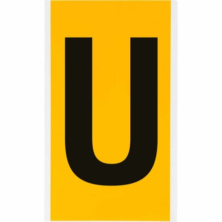 Brady 1570-U etichetta autoadesiva Rettangolo Permanente Nero, Giallo 25 pz (097590)