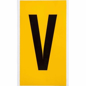 Brady 1570-V etichetta autoadesiva Rettangolo Permanente Nero, Giallo 25 pz (097591)