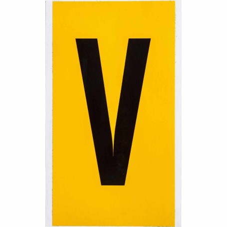 Brady 1570-V etichetta autoadesiva Rettangolo Permanente Nero, Giallo 25 pz (097591)