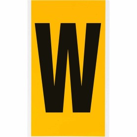 Brady 1570-W etichetta autoadesiva Rettangolo Permanente Nero, Giallo 25 pz (097592)