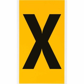 Brady 1570-X etichetta autoadesiva Rettangolo Permanente Nero, Giallo 25 pz (097593)