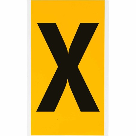 Brady 1570-X etichetta autoadesiva Rettangolo Permanente Nero, Giallo 25 pz (097593)