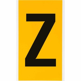 Brady 1570-Z etichetta autoadesiva Rettangolo Permanente Nero, Giallo 25 pz (097595)