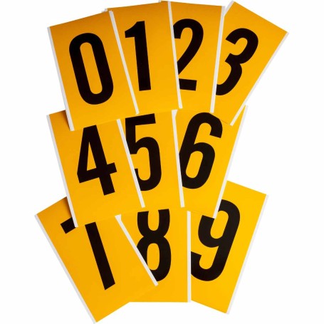 Brady 1570- KIT etichetta autoadesiva Rettangolo Permanente Nero, Giallo 25 pz (097599)