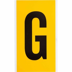 Brady 1570-G etichetta autoadesiva Rettangolo Permanente Nero, Giallo 25 pz (097576)