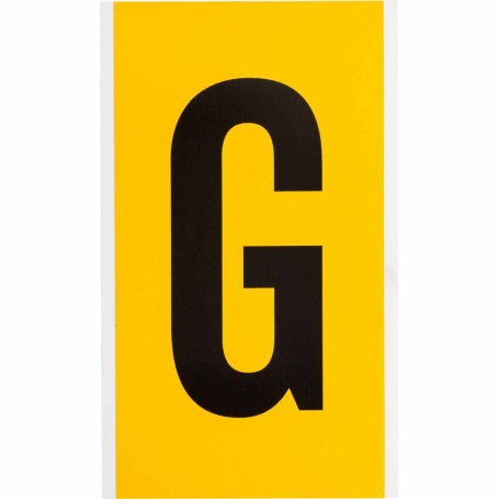 Brady 1570-G etichetta autoadesiva Rettangolo Permanente Nero, Giallo 25 pz (097576)