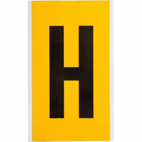 Brady 1570-H etichetta autoadesiva Rettangolo Permanente Nero, Giallo 25 pz (097577)