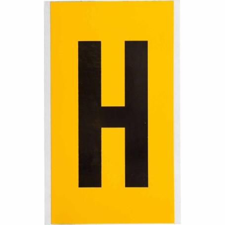 Brady 1570-H etichetta autoadesiva Rettangolo Permanente Nero, Giallo 25 pz (097577)