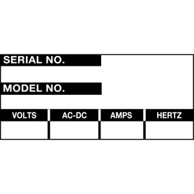Brady WO-36 etichetta autoadesiva Rettangolo Permanente Bianco, Nero 25 pz (235075)