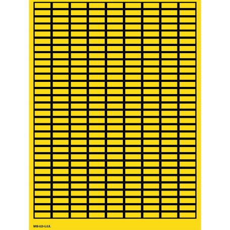 Brady 101803 etichetta autoadesiva Rettangolo Giallo 6750 pz