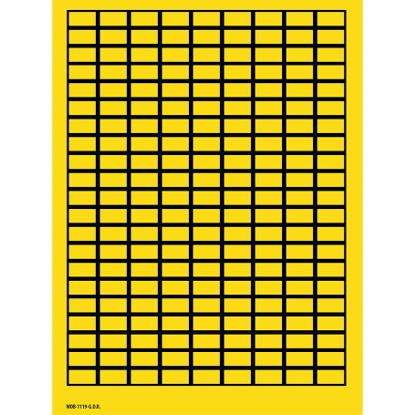 Brady 101805 etichetta autoadesiva Rettangolo Giallo 4725 pz