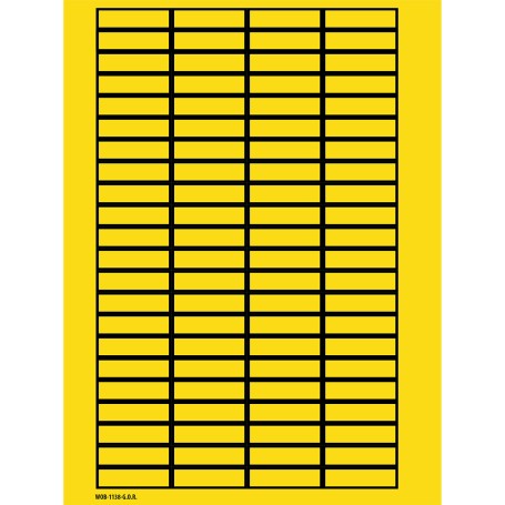 Brady 101806 etichetta autoadesiva Rettangolo Giallo 2000 pz