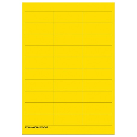 Brady 235083 etichetta autoadesiva Rettangolo Giallo 750 pz